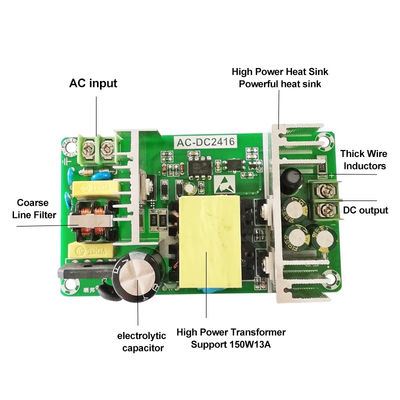 AC/DC Converter Board 12V 13A Mô-đun điện cô lập 10A 12A 13A 150W để mô tả