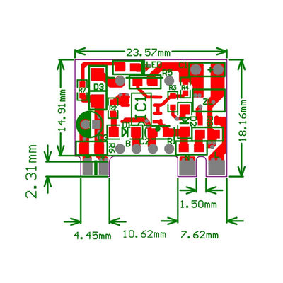 Bảng chuyển đổi AC / DC gắn tiêu chuẩn 700MA 3.5W Isolation Switch Power Module 220V AC 5V DC