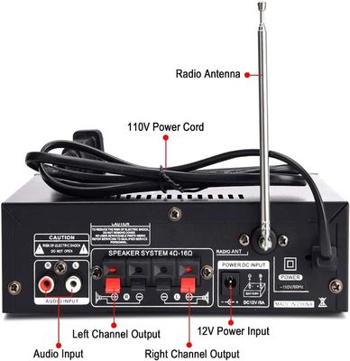Bộ khuếch đại điện âm thanh âm thanh HIFI kỹ thuật số 300W với màn hình LCD và Bluetooth