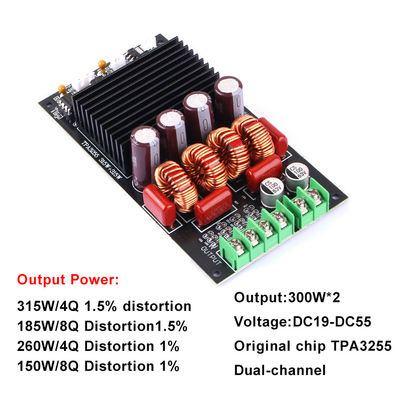 300W * 2 Bảng khuếch đại kỹ thuật số 2.0 kênh kép cho HIFI Receivers Amplifier Module