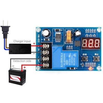 XH-M604 Bộ điều khiển sạc pin Mô-đun hiển thị kỹ thuật số Điện năng đầy đủ Khóa bảo vệ Chuyển mạch điện IC