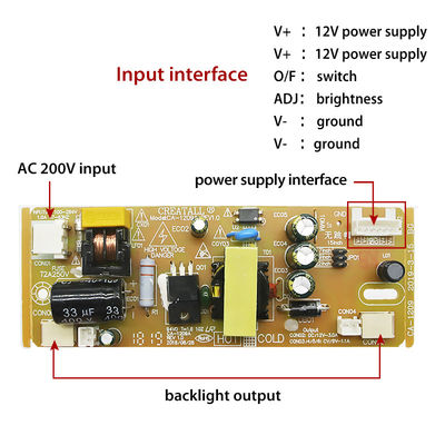 Một màn hình truyền hình LCD KZ1209 đèn LED Backlight Đơn vị cung cấp điện điện điện không đổi với đầu ra DC 12V-3A