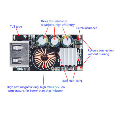 Sạc điện thoại di động khẩn cấp với bảng sạc nhanh QC3.0 DIY và nguồn điện 24W
