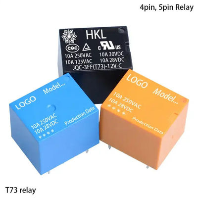 PCB Mini điện từ Relay T73 Power 10A 10amp 1 Co Dc 5V 12V 24 24V 24vdc 4 Pin 5pin 5pin