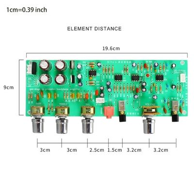 Bảng mạch khuếch đại công suất kép dòng AC Preamp DX338A với mạch giai điệu loại AA tuyến tính kép 12V và công tắc âm lượng bằng nhau
