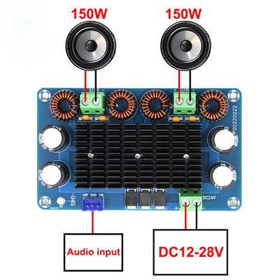 150W + 150W High-Power Amplifier Audio Board với DC 12-28V Output cho Home Theater Stereo Equalizer