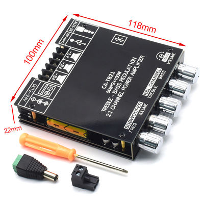 CA-TB21 2.1 kênh BT Subwoofer Amplifier Audio Board 2 * 50W + 100W 12-24V AMP