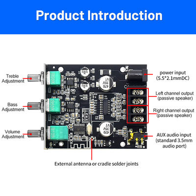 CA-502MT 5.0 BT Digital Audio Amplifier Board 2 * 50W 12-24V AMP Module