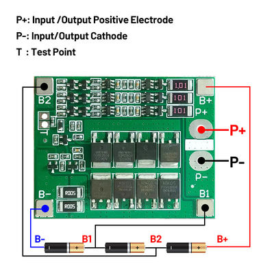 CA-3S-25A-B-T Li-Ion 18650 BMS PCM Ban bảo vệ pin BMS PCM với cân bằng cho Li-Ion Lipo Battery Cell Pack module DIY