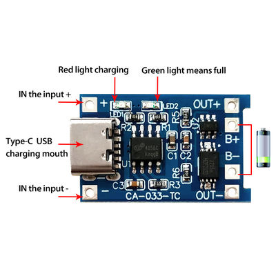CA-033 Micro Type-C USB 5V Charging Board Dual Function 1A Li-Ion Lithium Battery Charger Module 18650 TP4056 ICs Sản phẩm