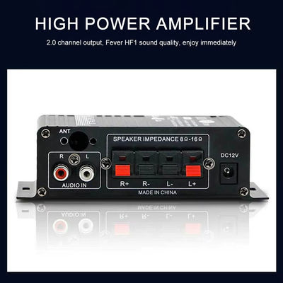 AK-270 12V 30W + 30W 2.0 Channel Bluetooth Power Amplifier cho rạp chiếu phim gia đình