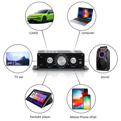 AK-270 12V Small Power Bluetooth Audio Amplifier 2.0 Channel Output HIFI Mini Power Amplifier cho hệ thống âm thanh rạp hát gia đình