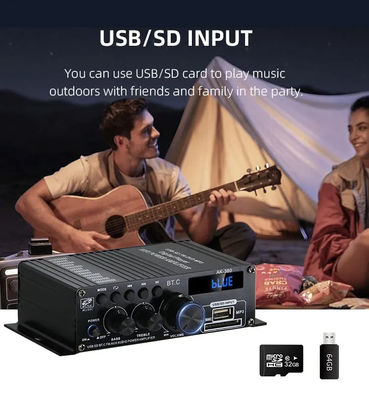 Bộ khuếch đại âm thanh Bluetooth v5.0 AK-380 2.0 kênh với công suất đầu ra 100-300W cho rạp hát tại nhà