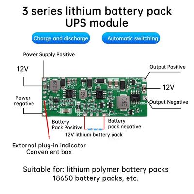 12V 3A 24W 36W nguồn điện không bị gián đoạn UPS sạc xả bộ định tuyến mạng Lithium pin bảo vệ bảng PCB cơ sở