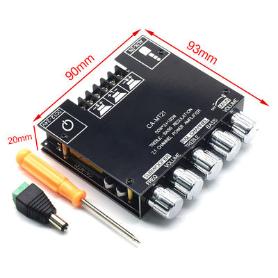ZK-MT21 2.1 Channel Subwoofer Amplifier Module 5.0BT 12V 24V 2*50W+100W Power Home Use Board nhựa cho hệ thống loa