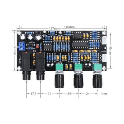 XH-M273 PT2399 Digital Preamplifier Board 12-24V DC với tần số Stereo để điều khiển micrô Karaoke