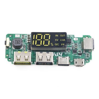 USB kép 5V 2.4A Micro / Type-C LED USB Mobile Power Bank 18650 Bộ sạc Lithium