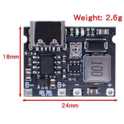 3.7V đến 9V 5V 2A DC-DC Step Up Boost Module 18650 Lithium Battery Charging Discharging Board Type-C DC TP4056