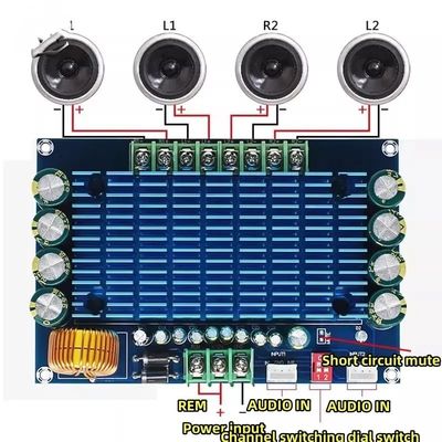 XH-M180 4x50W Loa Khuếch Đại TDA7850 Xe Ô Tô Cao Cấp AMP DC12V Âm Thanh Kỹ Thuật Số Ban