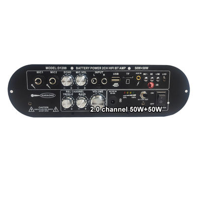 D1200 2.0 Channel 50W + 50W BT Digital Amplifier Board 12V Subwoofer sạc lại cho sử dụng DJ gia đình xe hơi&quot;