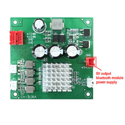 CA-3136A Mô-đun khuếch đại âm thanh kỹ thuật số 8-24V Input 5V Output 2*50W TPA3116 Board Amplifier