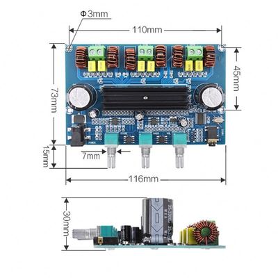 2.1 Channel Bluetooth 5.0 Digital Amplifier Board với 100W + 2x50W High Power Output