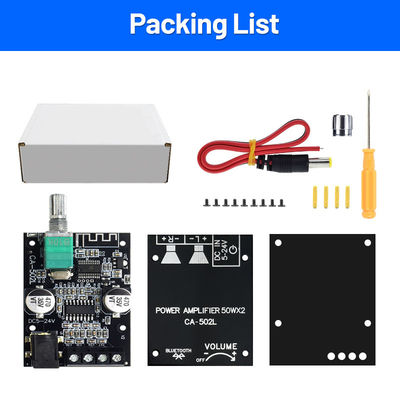 ZK-502L 2.0 Channel Digital Amplifier Board Home Theater HIFI Amplifier với BT5.0 50WX2 Metal Material Stereo Board ZK-502L