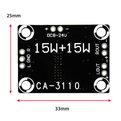 Bo mạch khuếch đại Class D CA-3110 2x15W 8-24V DC Module Stereo