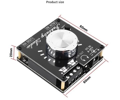 80W Dual Channel Bluetooth 5.0 bảng khuếch đại 60x60x30mm