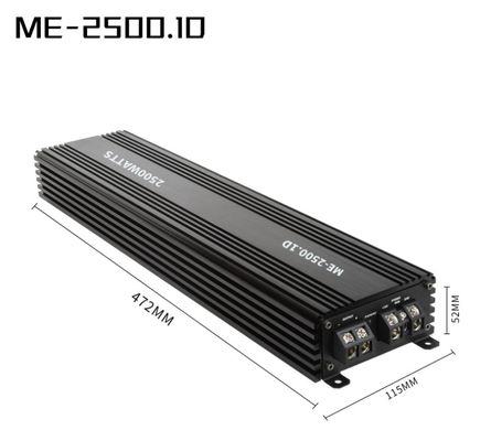 Lớp D Car Audio Power Amplifier RMS 2500Wrms 1 Ohm Impedance Spl Mono Power Amplifier với Crossovers