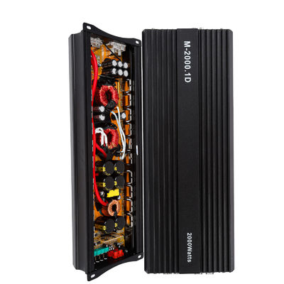 Bộ khuếch đại công suất âm thanh xe hơi 12V 2000W công suất cao, loa siêu trầm Mono Class D 2000 Watt với bộ phân tần