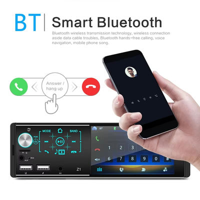Đầu đĩa ô tô di động 4.1 inch Màn hình cảm ứng HD USB kép cho Bluetooth MP5 Player Đèn nhiều màu Autoradio Radio ô tô CD cho DVD VCD
