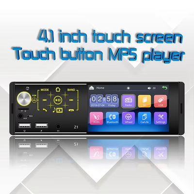 Đầu đĩa ô tô di động 4.1 inch Màn hình cảm ứng HD USB kép cho Bluetooth MP5 Player Đèn nhiều màu Autoradio Radio ô tô CD cho DVD VCD
