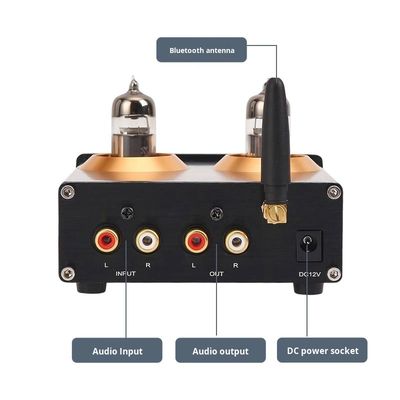 Bộ khuếch đại ống HIFI Audiophile 6J5 QCC3034 cho BT 5.1 Bộ khuếch đại nhà không dây với bộ khuếch đại điều chỉnh bass và treble