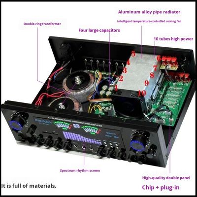 Bộ: Dàn Rạp Hát Tại Nhà 7.1 Kênh AV-888BT với Loa Cyclone No.9 và Loa Siêu Trầm 10 inch