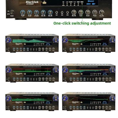 AV-9388BT/AV-999BT Bộ khuếch đại không dây BT 7 kênh chuyên nghiệp 2200W/1200W Hi-Fi Rạp hát tại nhà 7.1 Hệ thống loa Kim loại