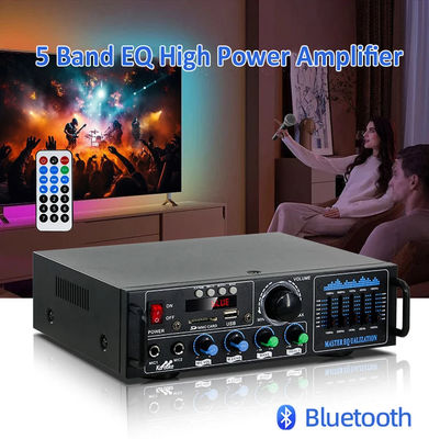 Bộ khuếch đại kỹ thuật số gia đình âm thanh nổi HiFi 160W hai kênh, bộ khuếch đại ống chuyên nghiệp, mô-đun, đầu vào micro, bộ khuếch đại từ xa
