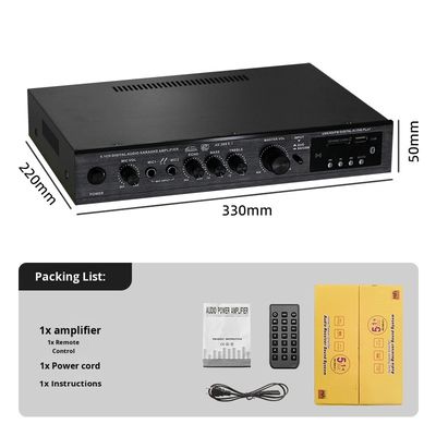 5.1CH 120W * 2 + 25W * 3 Lượng tăng cường HIFI với đầu vào đồng trục quang học, BT 5.0, Super Bass, cho Home Theater Karaoke Party