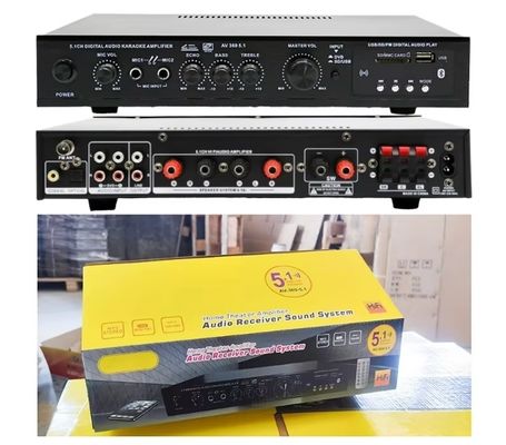 5.1CH 120W * 2 + 25W * 3 Lượng tăng cường HIFI với đầu vào đồng trục quang học, BT 5.0, Super Bass, cho Home Theater Karaoke Party