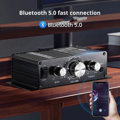 BT-888 Mini 12V Home Amplifier 20W+20W BT Không dây kim loại nhỏ bán nóng cho thương mại nước ngoài xuyên biên giới
