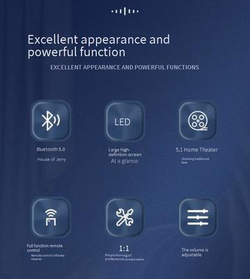 A600Y Bộ khuếch đại công suất rạp hát tại nhà chủ động 5.1 Đa kênh 5*50W+100W Điều chỉnh độc lập Điều khiển từ xa BT 5.3 Loa siêu trầm