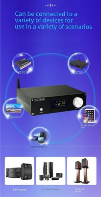 A600Y Bộ khuếch đại công suất rạp hát tại nhà chủ động 5.1 Đa kênh 5*50W+100W Điều chỉnh độc lập Điều khiển từ xa BT 5.3 Loa siêu trầm