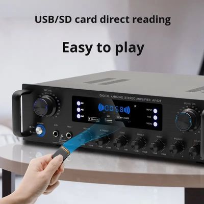 AV-628 Bộ khuếch đại loa siêu trầm đồng trục gia đình 5.1 kênh 600W chuyên nghiệp, mẫu công suất cao, bộ thu quang học BT, xuyên biên giới