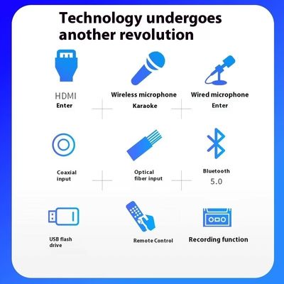 2.0 kênh công suất cao 100W bộ khuếch đại Karaoke không dây BT Lossless Decoding HDML ARC Optical Fiber Coaxial Electronics