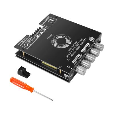 Creatall HT21 2.1 kênh 160WX2 + 220W HiFi Power Amplifier Board Module AUX / USB Input BT5.0 Digital Subwoofer Professional