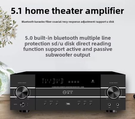 5.1CH 4200W Bộ khuếch đại âm thanh Pro công suất cao với chống phản hồi, BT không dây, cho buổi biểu diễn sân khấu karaoke tại nhà KTV Meeting