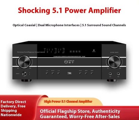 5.1CH 4200W Bộ khuếch đại âm thanh Pro công suất cao với chống phản hồi, BT không dây, cho buổi biểu diễn sân khấu karaoke tại nhà KTV Meeting