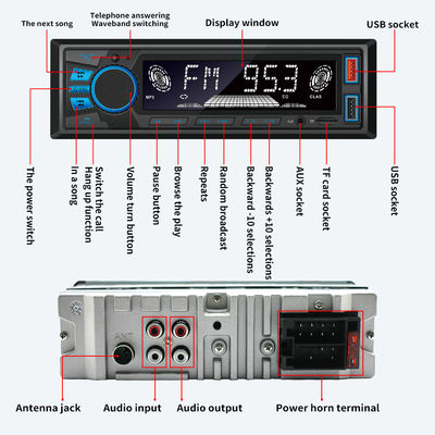 820S Mẫu Ngắn Đèn Xanh Dương cho Máy Phát Nhạc MP3 Xe Hơi Không Dây BT Đầu Thu Radio Mới Giá Đỡ Điện Thoại Rảnh Tay Nhạc Không Mất Dữ Liệu cho Xuất Khẩu