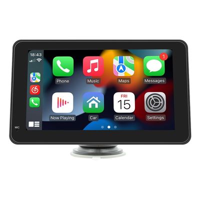 Máy nghe nhạc MP5 ô tô di động Creatall 7 inch cho Bluetooth rảnh tay, CarPlay & Android Auto có dây/không dây, âm thanh WAV MP3