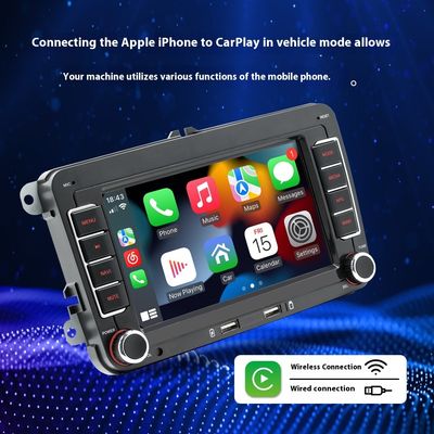 Creatall Màn hình lớn HD 7 inch Android GPS Điều hướng xe hơi cho Bluetooth CarPlay Camera lùi Tương thích với Volkswagen USB